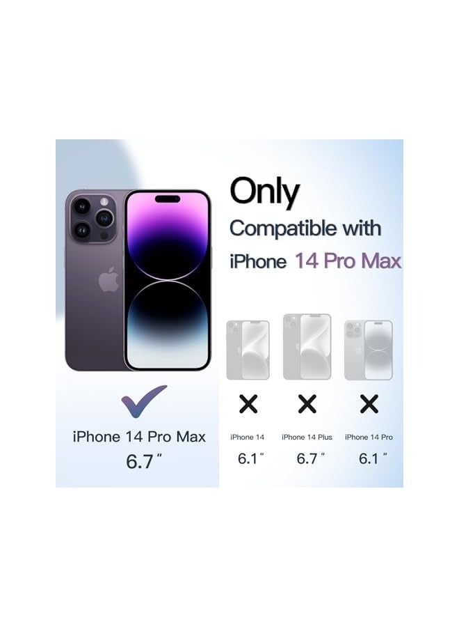 Jetech Case for iPhone 14 Pro Max 6.7-Inch, Shockproof Phone Bumper Cover, Solid Color Matte TPU Frame, Anti-Scratch Clear Back (Deep Purple) - Image 2