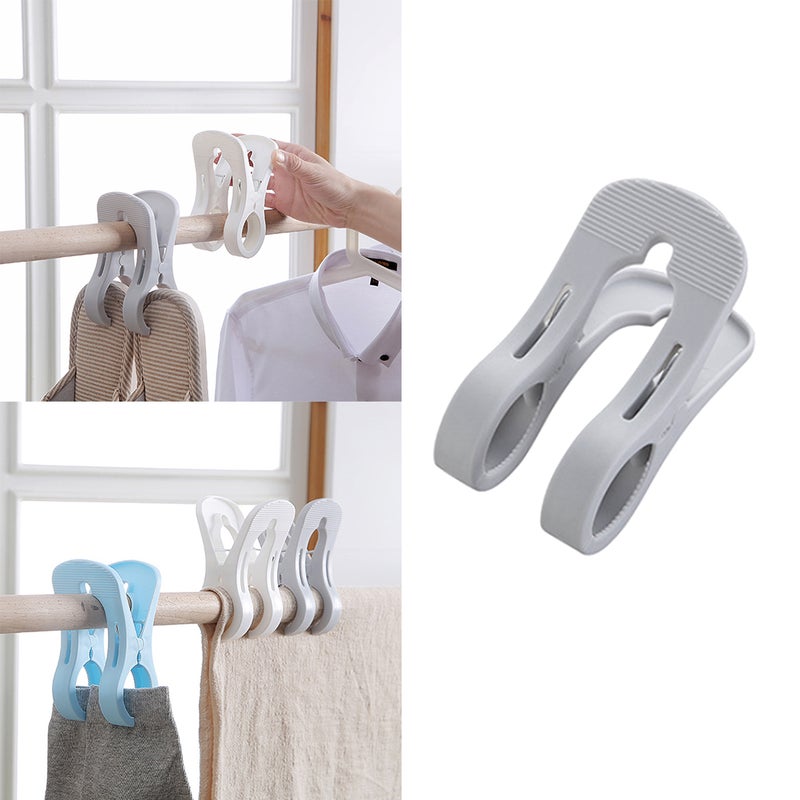 2pcs Multifunctional Large Clip Clothespin Windproof Non- Quilt Clothes Laundry Clips (Grey) - Image 4