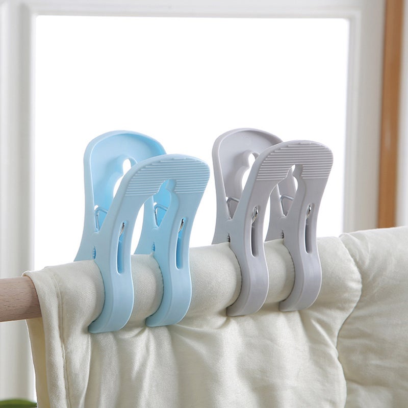 2pcs Multifunctional Large Clip Clothespin Windproof Non- Quilt Clothes Laundry Clips (Grey) - Image 3