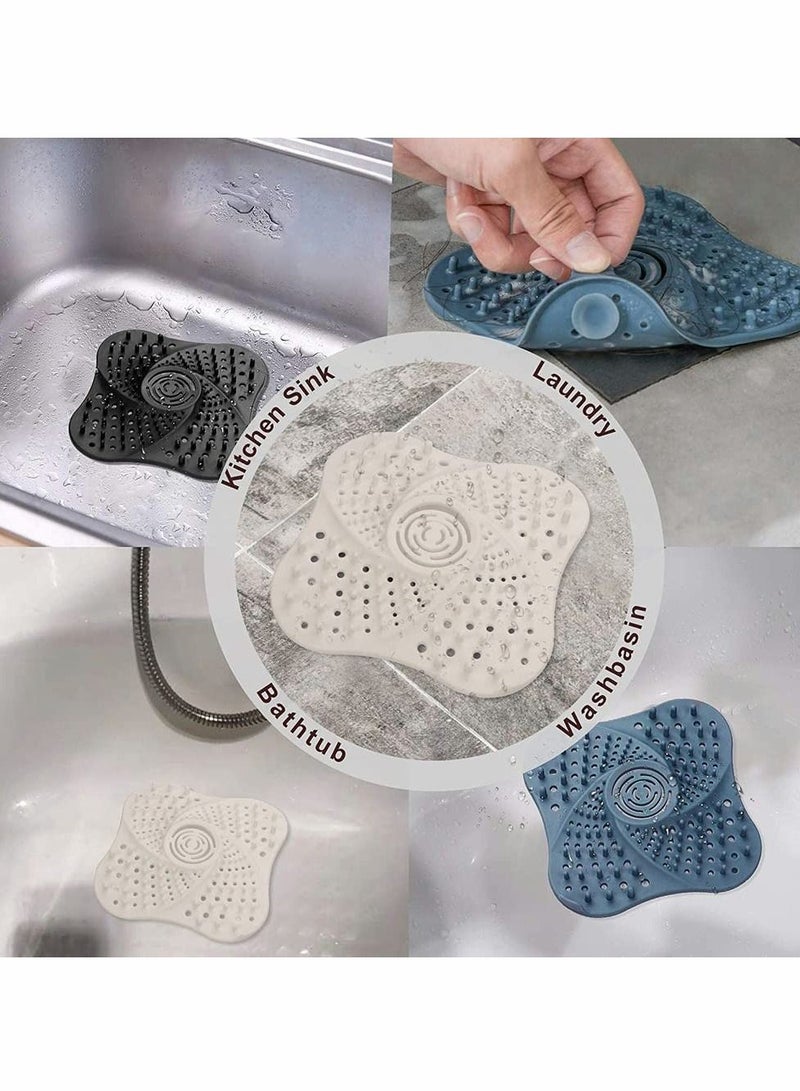 Y&D Bathroom Hair Catcher (3 pack), Spiral Design Drain Catcher, Strong Suction Cups Bathtub Protector, Silicone Sink Protector  - Image 4