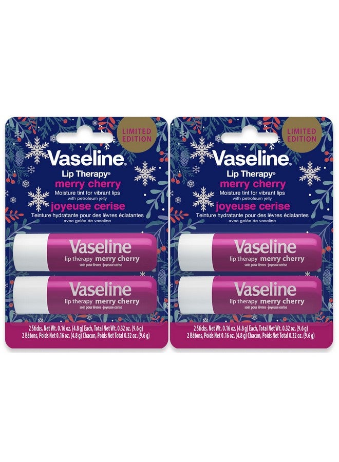 Vaseline Lip Therapy Stick Twin Pack - Merry Cherry Holiday Limited Edition (2-Pack) - Image 1