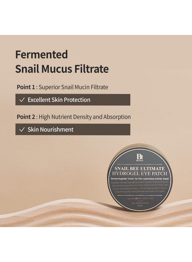 BENTON Snail Bee Ultimate Hydrogel Eye Patch (60pcs) - Hydrating Eye Patches | Snail Mucin Eye Patches | Reusable Eye Patches | Cooling Eye Patches - Image 4