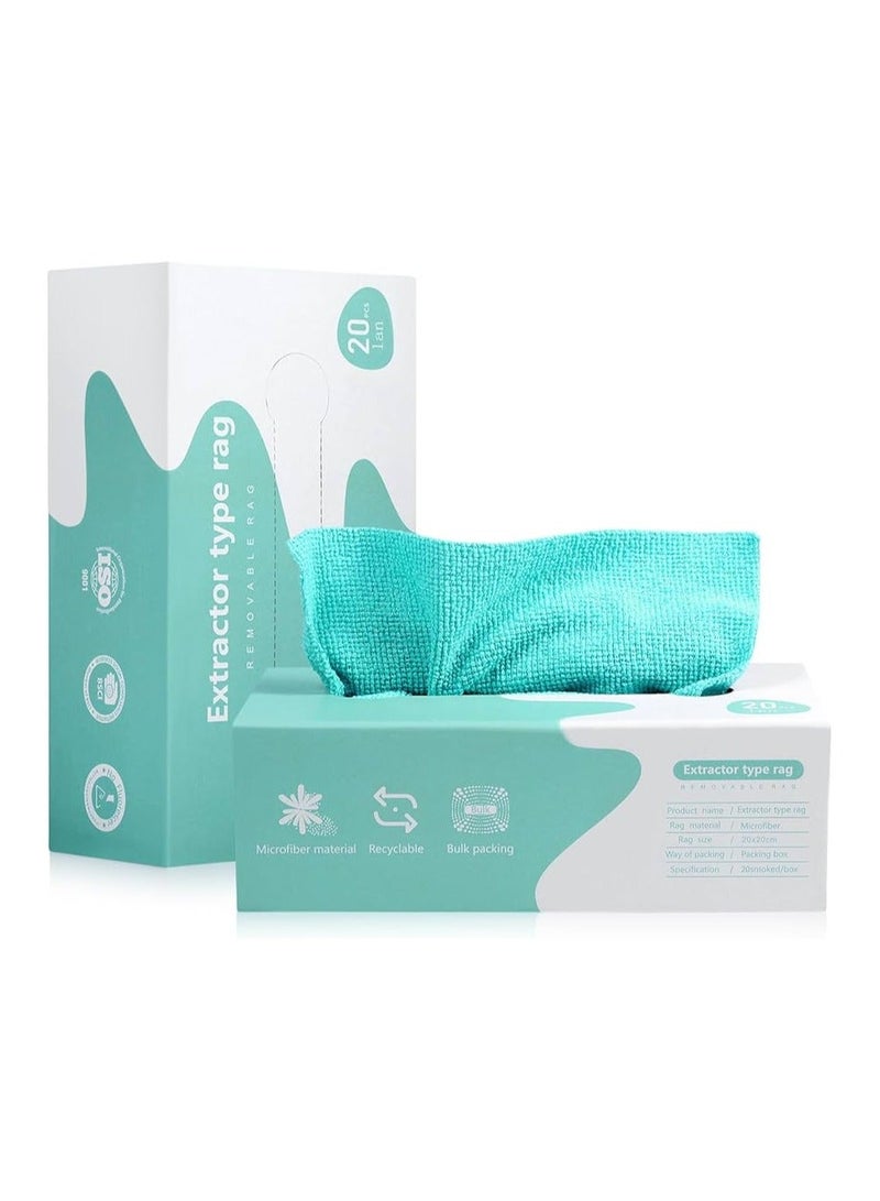 20pcs Disposable Cleaning Cloths Microfiber Cleaning Wipes Reusable with Dispenser Box, Car Wet Wipes for Home Kitchen Cleaning - Image 2