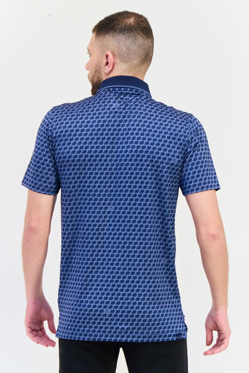 PUMA تي شيرت رياضي للرجال بأكمام قصيرة مناسب في الهواء الطلق، أزرق داكن - Image 3