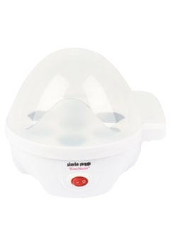Egg boiler cooks 7 eggs at a time Power switch and ready indicator light - Transparent cover - Durable steel cooking plate