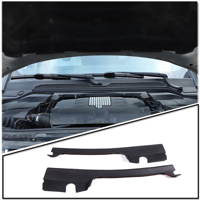 Car Windshield Pressed Edge Panel Wiper Bottom Panel Trim Compatible For Land Rover Discovery 4 Lr4 20102016 Fits For Land Rover Discovery 3 Lr3 20042009 Interior Accessories Tpe Black