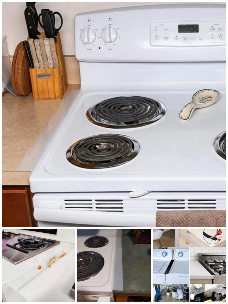 liboyixi Silicone Kitchen Stove Gap Covers  Kitchen Counter Gap Anti-Slip Non-Tacky Filler Seals Spills Between Counter  Stovetop  Oven  Washer  Sheat-Resistant Et Of 2 (25Inches  Translucent) By Liboyixi - Image 5