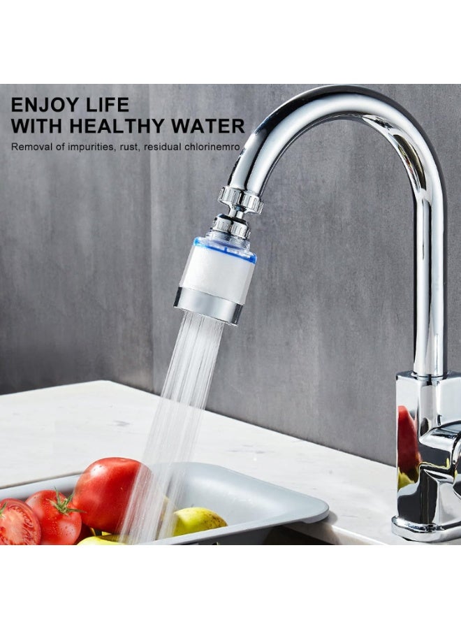 Sink Filter Water Faucet, Universal Faucet Filter 360 ° Rotating Purifier Bathroom Kitchen Faucet Water Filter-Removes Chlorine Fluoride Heavy Metals Hard Water for Home (4 Pcs+24 filter cartridges) - Image 4