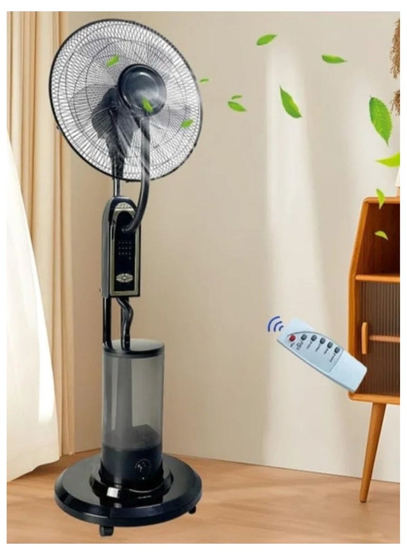 Electric water mist fan, 4 liter water tank, 70 watt power, 60 minute timer, 3 speed settings  - Image 2