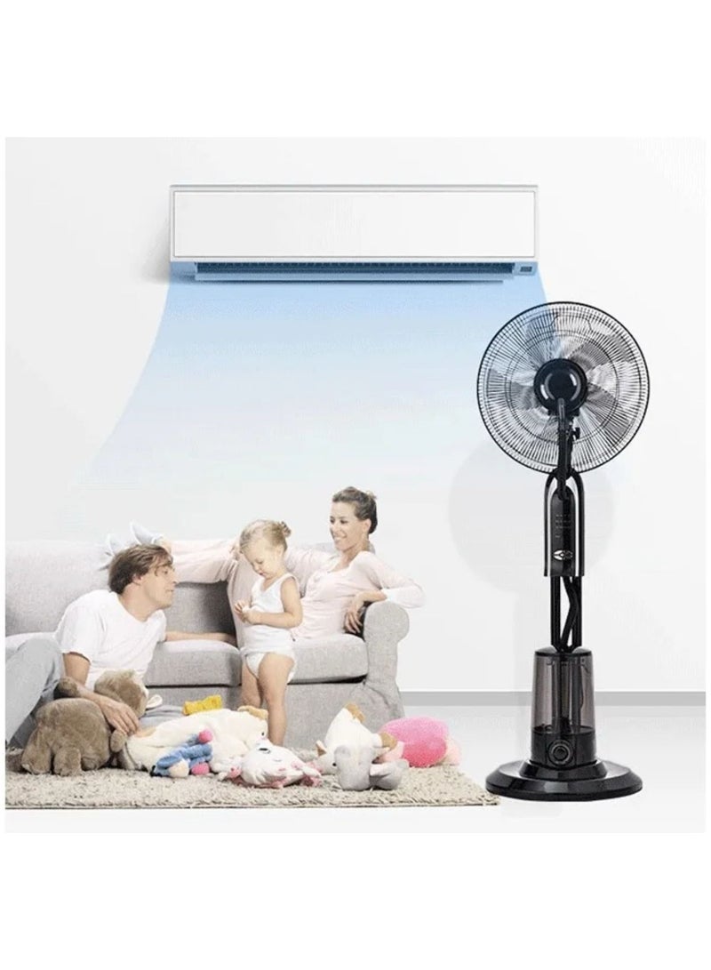 Electric water mist fan, 4 liter water tank, 70 watt power, 60 minute timer, 3 speed settings  - Image 5