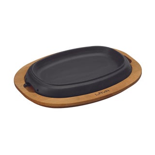 Cast Oval Hot Plate with Wooden Base. Dimensions 26X19CM. - pzsku/ZACA01873A4EF6934CD04Z/45/_/1731103851/577ddc13-803f-4cff-8bce-1225d955d216