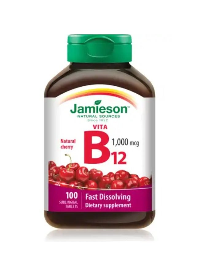 جاميسون، فيتامين ب12 1000 ميكروجرام أقراص تحت اللسان - 100 قرص