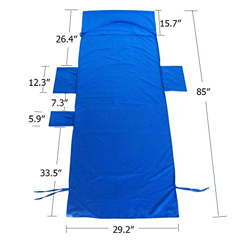 VOCOOL Chaise Lounge Cover Pool Chair Cover Soft and Quick Dry Beach Chair Towel Cover with Pocket for Sun Lounger Pool Sunbathing Garden Beach Hotel, No Slide, Blue 85" L x 30" W - Image 3