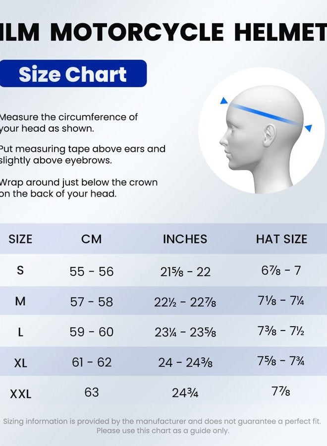 ILM Vintage Full Face Modular Motorcycle Helmet for Adults Men ATV UTV Snowmobile with 180° Reversible Chin Guard DOT Model-B707(White, S) - Image 2