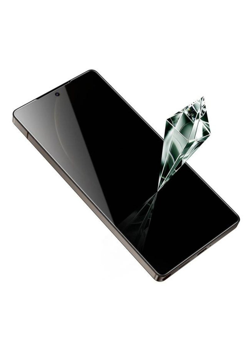 9H Privacy Shield Glass for Samsung S25 Ultra with Fingerprint Unlock, Anti Scratch, Bubble Free, Shockproof, Responsive Touch, Easy Installation - Privacy