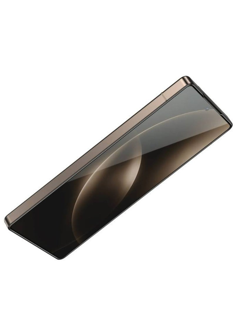 9H Privacy Shield Glass for Samsung S25 Ultra with Fingerprint Unlock, Anti Scratch, Bubble Free, Shockproof, Responsive Touch, Easy Installation - Privacy