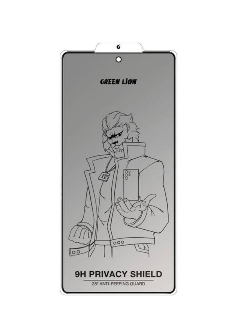 9H Privacy Shield Glass for Samsung S25 Ultra with Fingerprint Unlock, Anti Scratch, Bubble Free, Shockproof, Responsive Touch, Easy Installation - Privacy