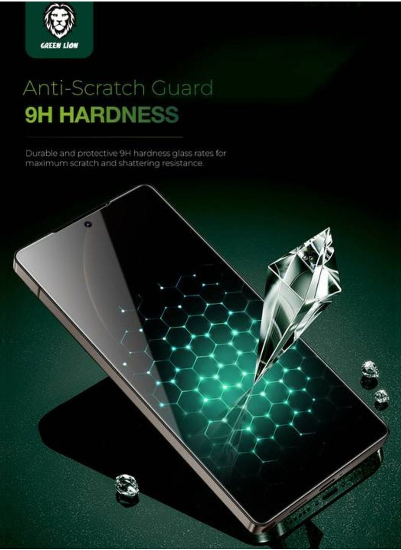 9H Privacy Shield Glass for Samsung S25 Ultra with Fingerprint Unlock, Anti Scratch, Bubble Free, Shockproof, Responsive Touch, Easy Installation - Privacy