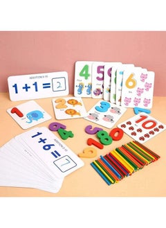 Cordova Montessori Counting Toys Learning Set Toddlers Abacus Math Words Game Counting Sticks and Puzzles Wooden Educational Montessori Preschool  - Image 5