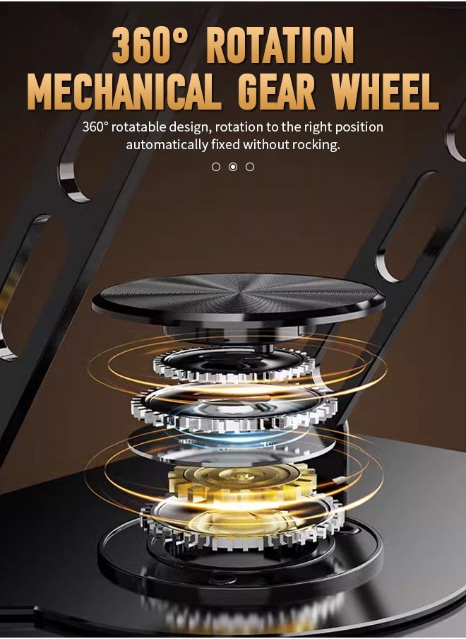 Generic - Laptop Stand, 360° Rotating Folding Computer Stand, Height Adjustable, for Watching TV, Drawing and Studying, White - Image 1