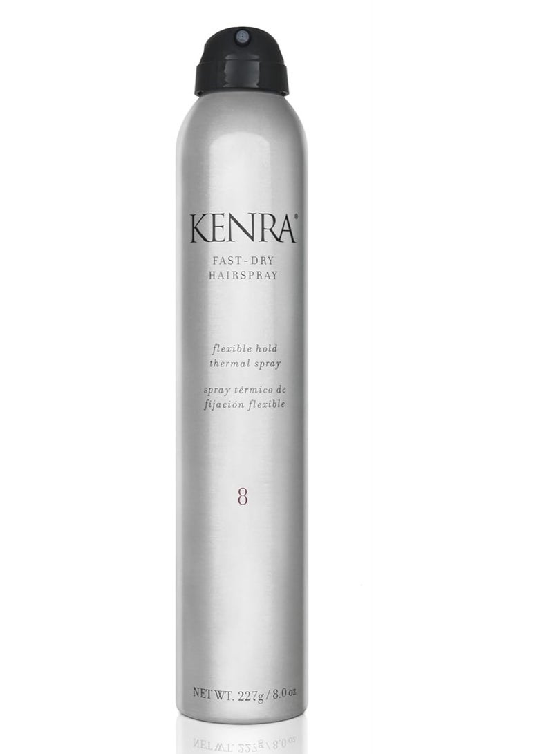 Kenra Professional Fast Dry Hairspray 8 | Flexible Hold Thermal Spray | Multifunctional Spray, Ideal For Both Styling & Finishing | Lightweight, Instant Control | All Hair Types | 8 oz - Image 1
