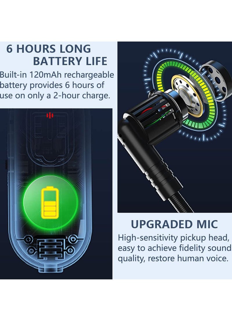Wireless Microphone Headset and Handheld Mic Combo, 160ft Range, 2.4G Dual-Mode Headset Microphone for Voice Amplifier, PA System, Teaching, Singing, Fitness