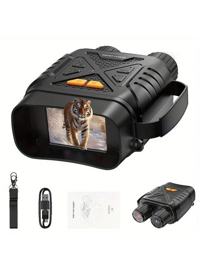 Black Night Vision Binoculars Portable Digital With 28 Inch Display USB Battery Dual Use - Image 2