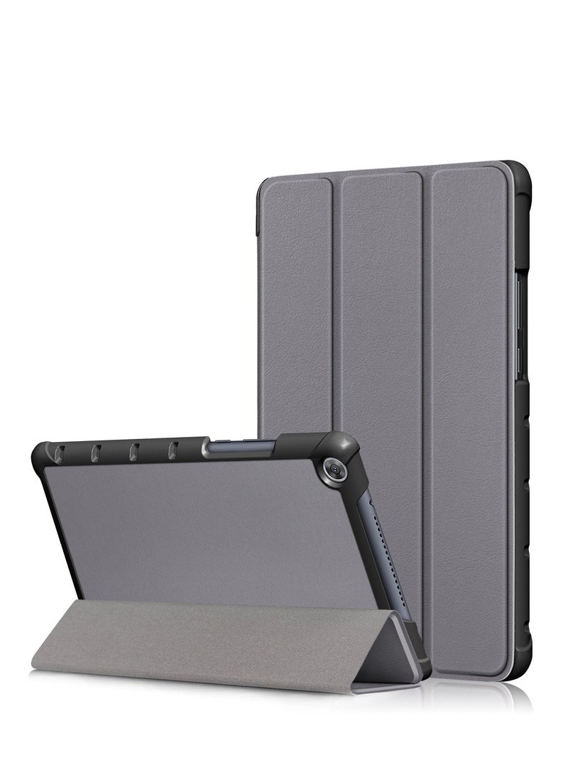 Pu Leather Case Cover Slim Shockproof Skin Smart Tablet Case For Huawei Mediapad M5 Lite Grey - Image 1