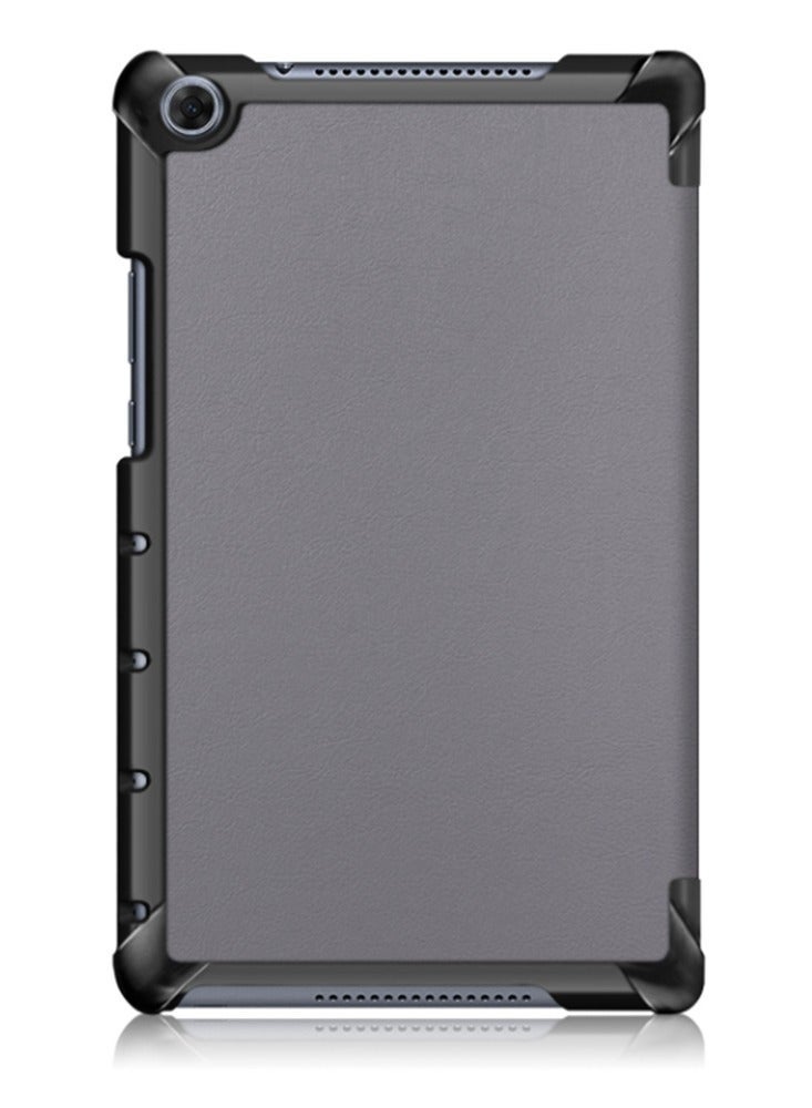 Pu Leather Case Cover Slim Shockproof Skin Smart Tablet Case For Huawei Mediapad M5 Lite Grey - Image 3