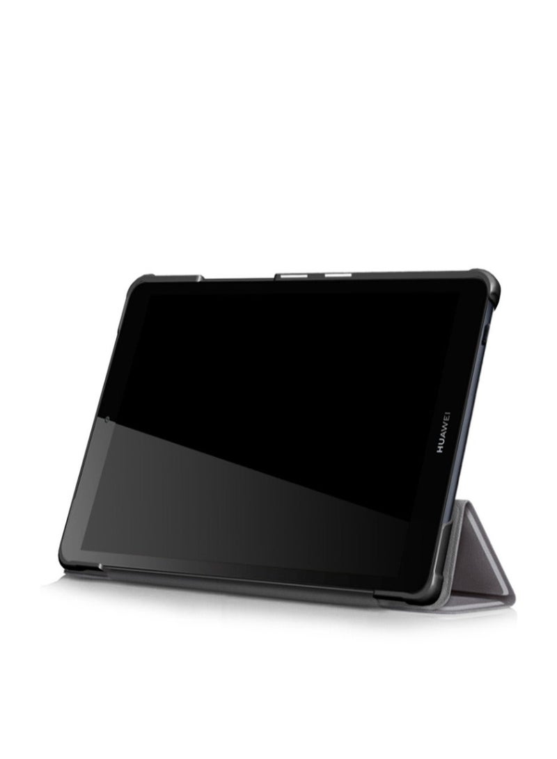 Pu Leather Case Cover Slim Shockproof Skin Smart Tablet Case For Huawei Mediapad M5 Lite Grey - Image 4