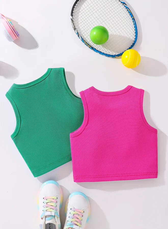 تايك تو Take Two Set of 2 - Solid Ribbed Tank