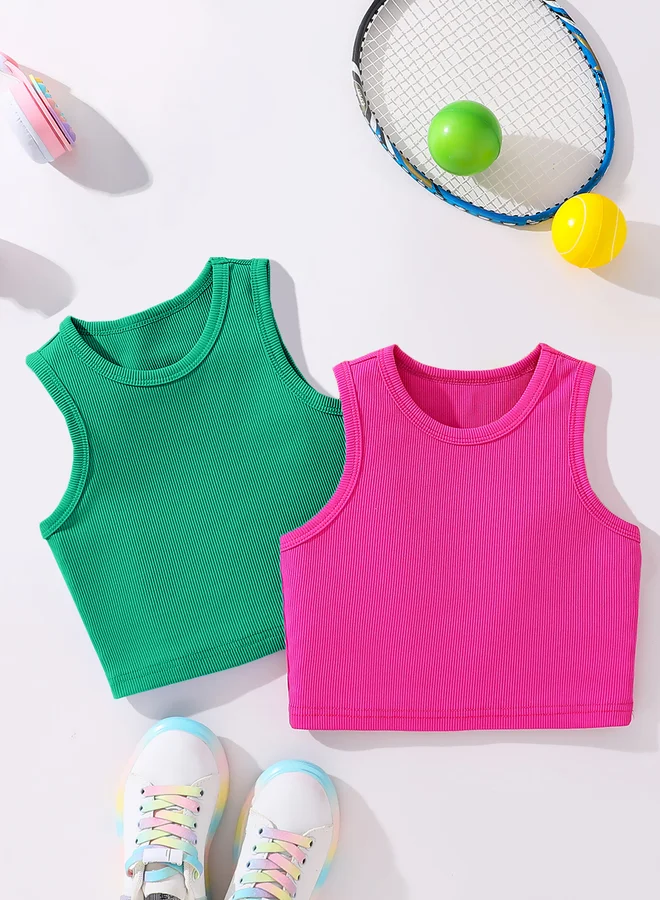 تايك تو Take Two Set of 2 - Solid Ribbed Tank