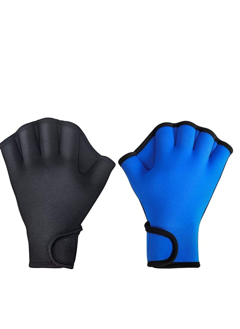 Excefore - 2 Pairs Aquatic Gloves for Helping Upper Body Resistance, Webbed Swim Well Stitching, No Fading, Sizes Men Women Adult Children Fitness Water Resistance Training - Image 1