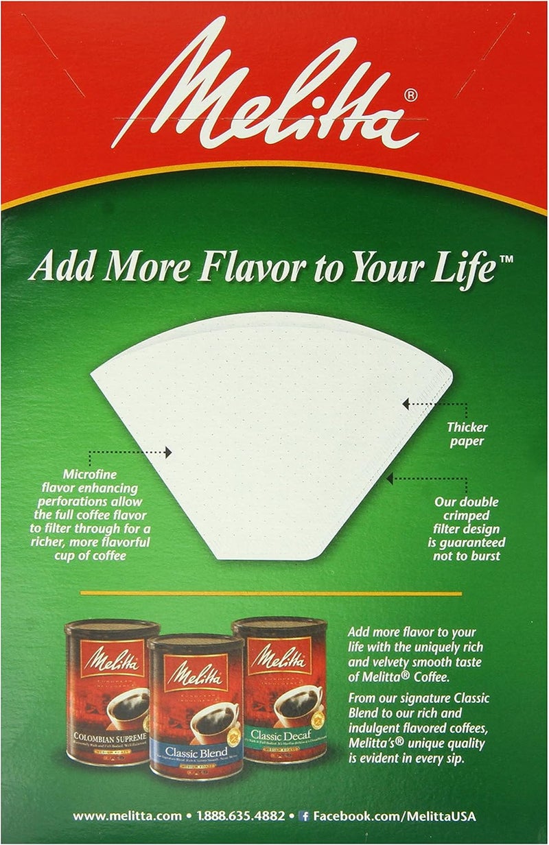 Melitta 4 Cone Coffee Filters White 40 Count Pack of 12 480 Total Filters Count  Packaging May Vary - Image 3