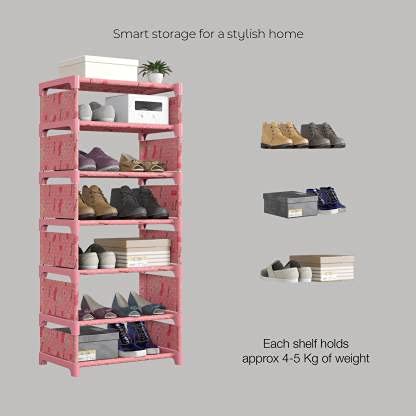 NICOYA 7 Tier Slim Multipurpose Shoe Rack Storage Organizer Rack - Image 4