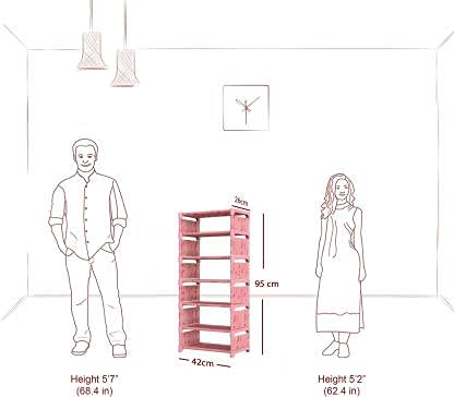 NICOYA 7 Tier Slim Multipurpose Shoe Rack Storage Organizer Rack - Image 3