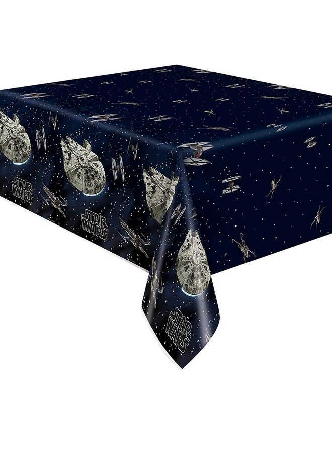 Unique Star Wars Classic Rectangular Plastic Table Cover 54" X 84" Multicolor - Image 1