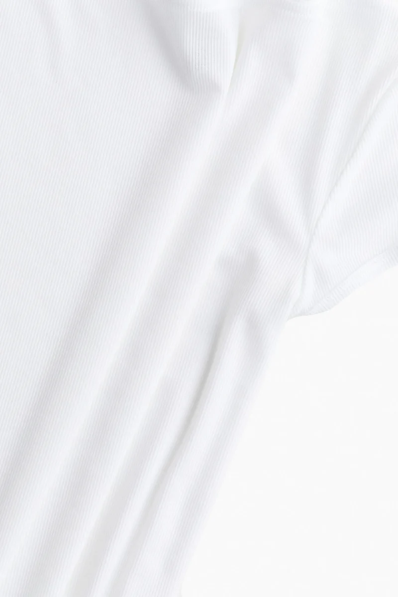 H&M Sheer ribbed T-shirt