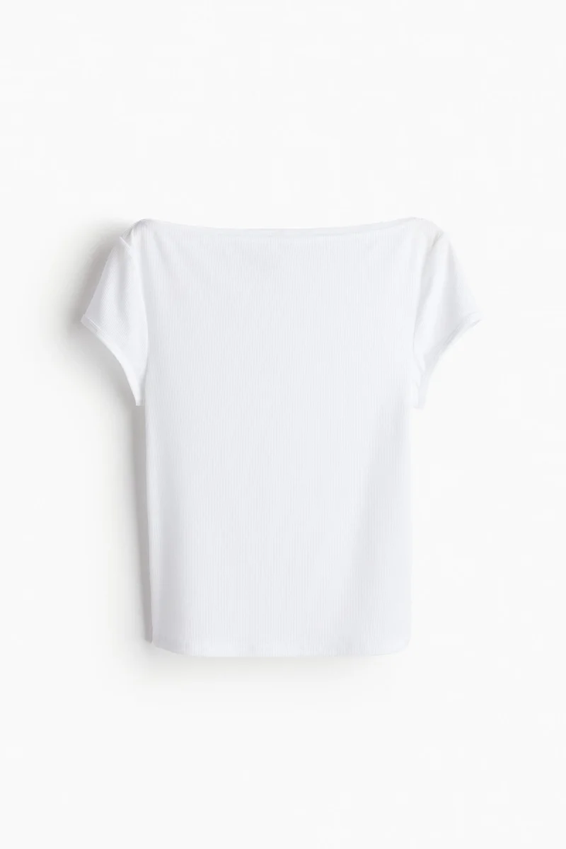 H&M Sheer ribbed T-shirt