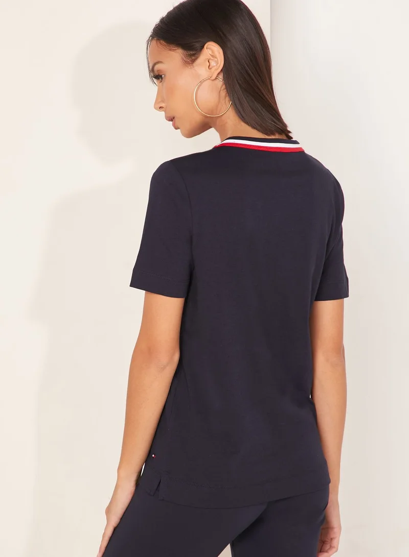 TOMMY HILFIGER Contrast Collar T-Shirt