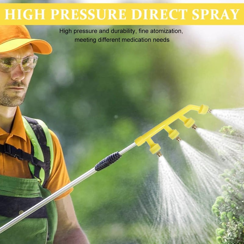 HASTHIP ® Garden Sprayer Nozzle - 4 Spout High Pressure Water Spray Head - Adjustable Multi-Pattern Garden Watering Nozzle for Plants, Lawn, Grass & Outdoor Use - Image 4