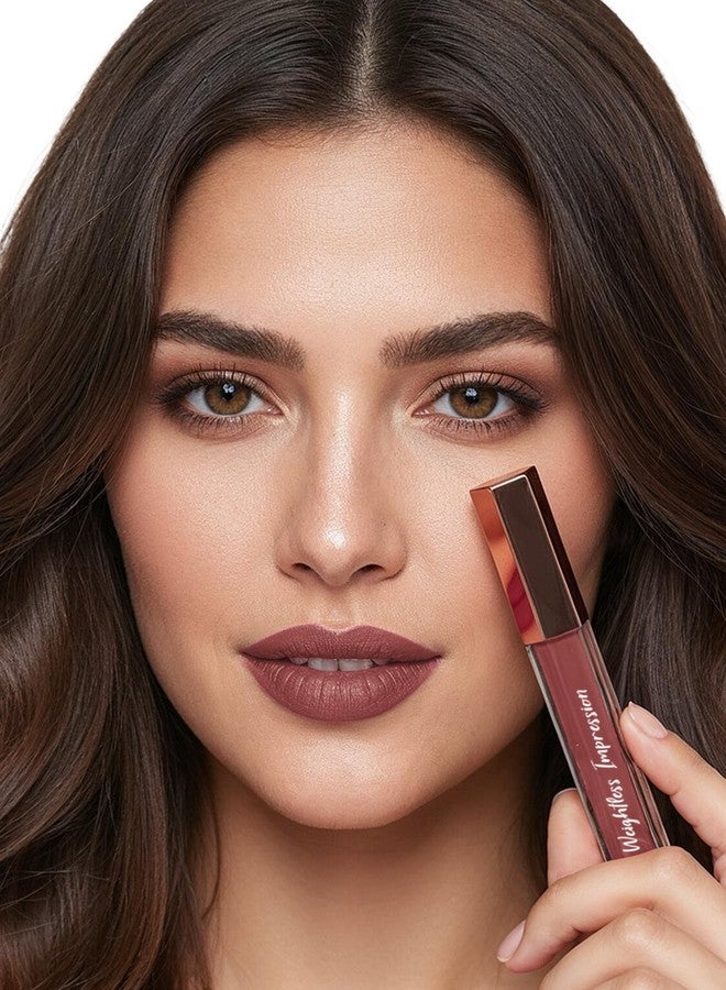 FLiCKA Weightless Impression Liquid Lipstick| Enriched With Vitamin E, Matte Finish, Moisturizing, Creaseless Formula, 07 July, 1.6ml - Image 4