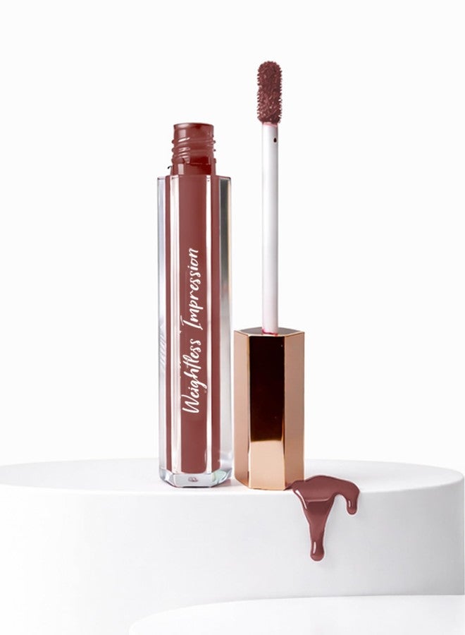 FLiCKA Weightless Impression Liquid Lipstick| Enriched With Vitamin E, Matte Finish, Moisturizing, Creaseless Formula, 07 July, 1.6ml - Image 1