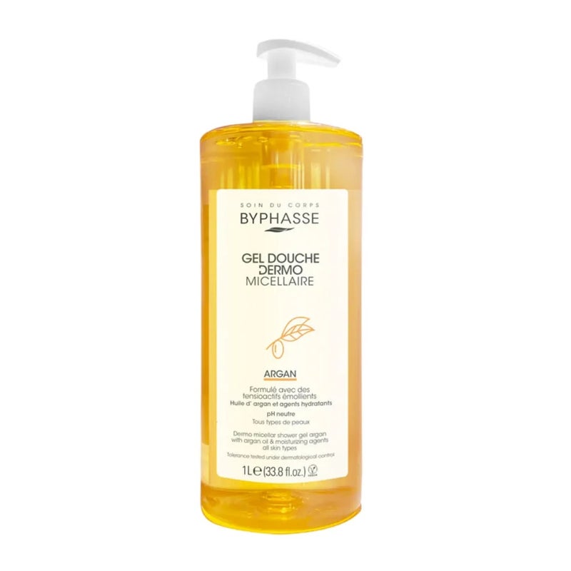 Byphasse Dermo Micellar Shower Gel with Argan Oil And Moisturizing Agent- 1Ltr