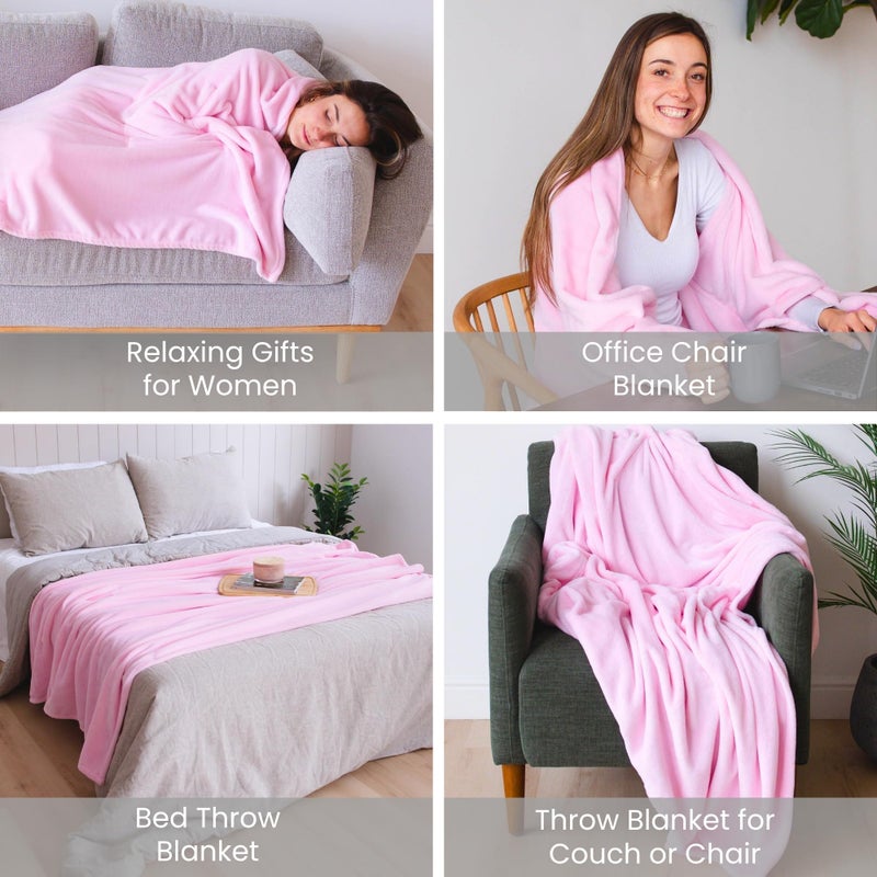 Super Blanky Wearable Blankets for Women - Mothers Day Gift for Her, Adult Comfy Wearable Blanket Men, Easter Gift for Women, Easter Gifts for Teens, Wife Birthday Gift Ideas - Baby Pink - Image 5