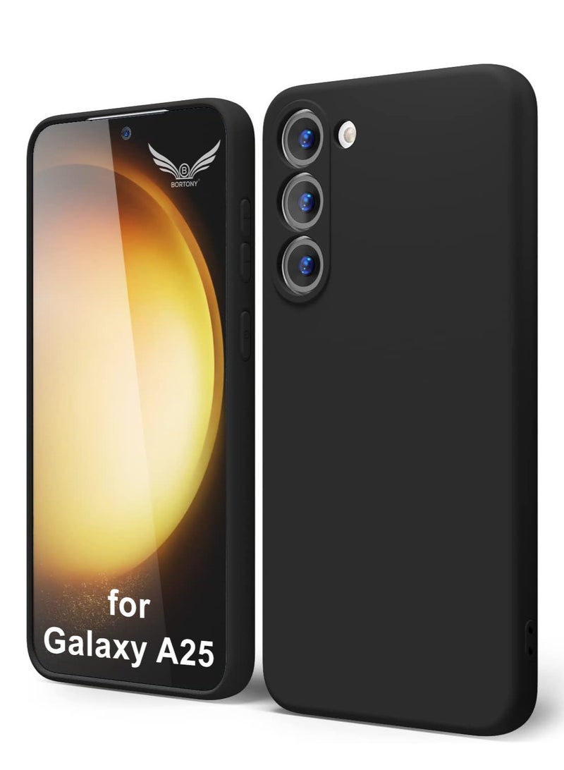 BORTONY Samsung Galaxy A25 Case Cover Flexible Soft Silicone Slim Fit Case for Galaxy A25 Anti Scratch with Inside Microfiber Lining Shockproof Protective Phone Case for Galaxy A25 5G 6.5 inch - Image 1