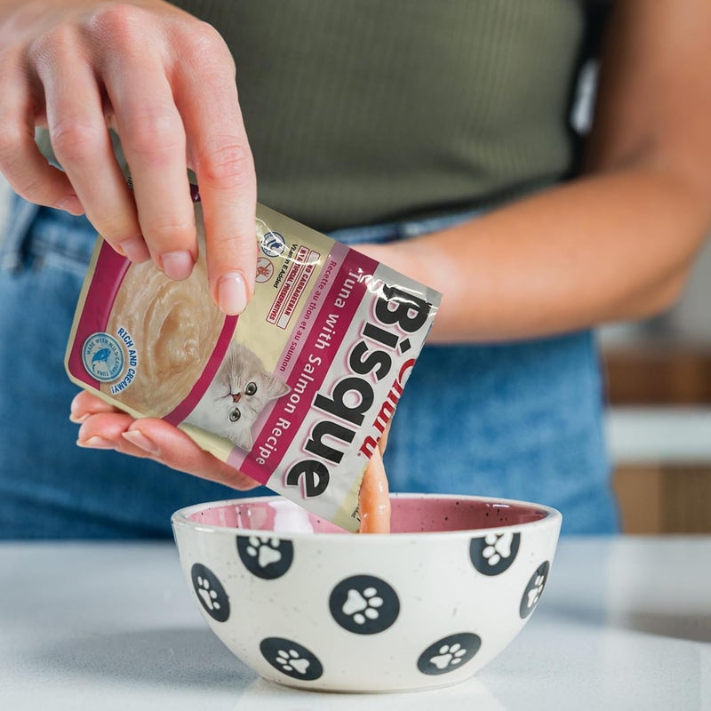 INABA Churu Bisque for Cats, Creamy Lickable Purée Side Dish with Vitamin E, 1.4 Ounces per Pouch, 12 Pouches, Chicken Recipe - Image 3