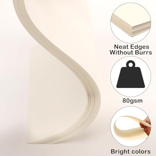 Mintboo 8.5”x 5.5” Cream Art Drawing Paper for Painting Construction Bulk 80gsm Craft Paper for Sketch(140 Sheets) - Image 3