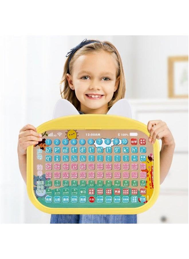 First Grade Learning Chinese Pinyin Phonics Training Artifact Point Reading Machine Children's Large Class Enlightenment Early Education-Color:Upgraded [USB Direct Charge Edition]-Blue