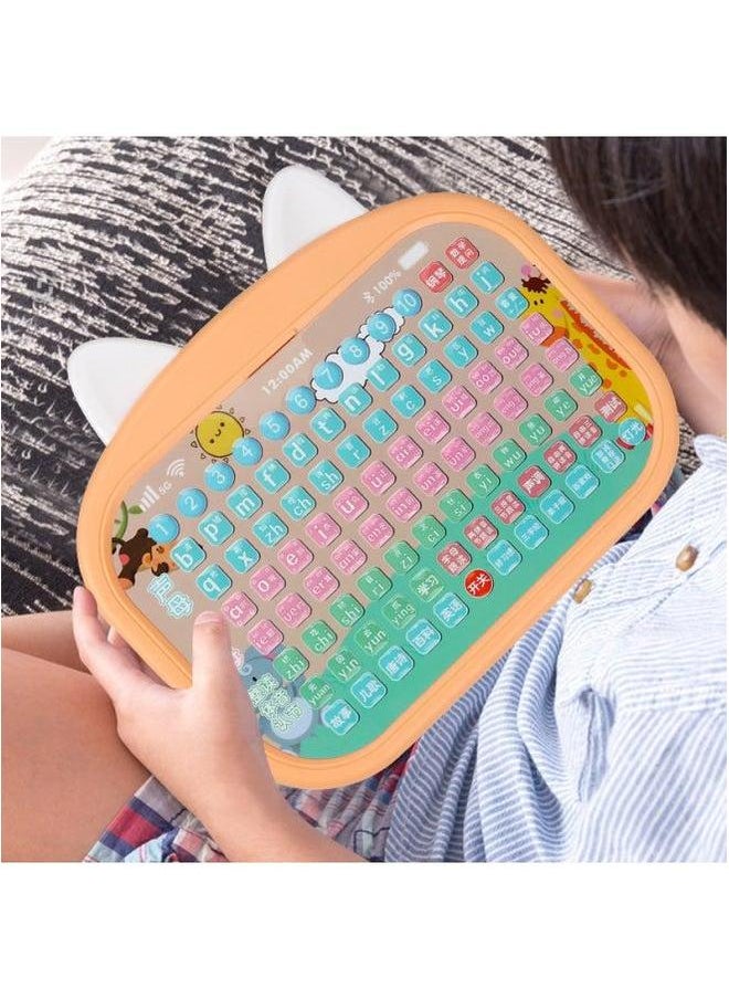 First Grade Learning Chinese Pinyin Phonics Training Artifact Point Reading Machine Children's Large Class Enlightenment Early Education-Color:Upgraded [USB Direct Charge Edition]-Blue